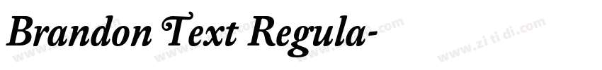 Brandon Text Regula字体转换 Brandon Text Regula字体转换